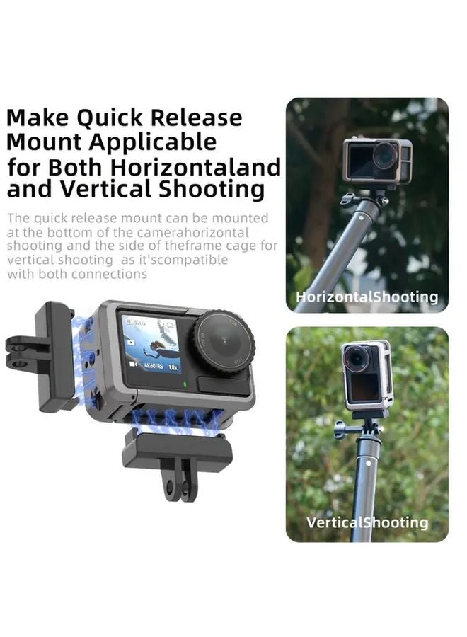 DJI Action 5 Pro 4 3 قفص الأرنب إطار من الألومنيوم حامل إطلاق سريع - Image 3